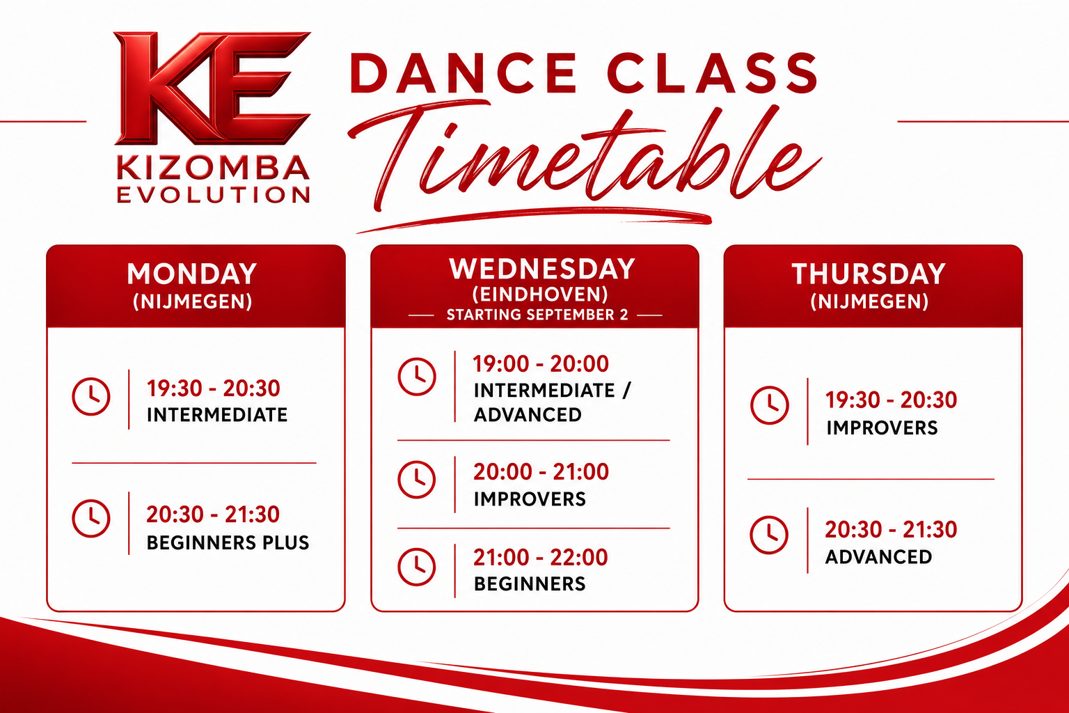 Lesrooster / Class timetable
